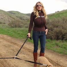 Kelly Madison Walking Her Dogs 1